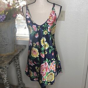 Inner Most Navy Floral Crisscross Strap Nightie